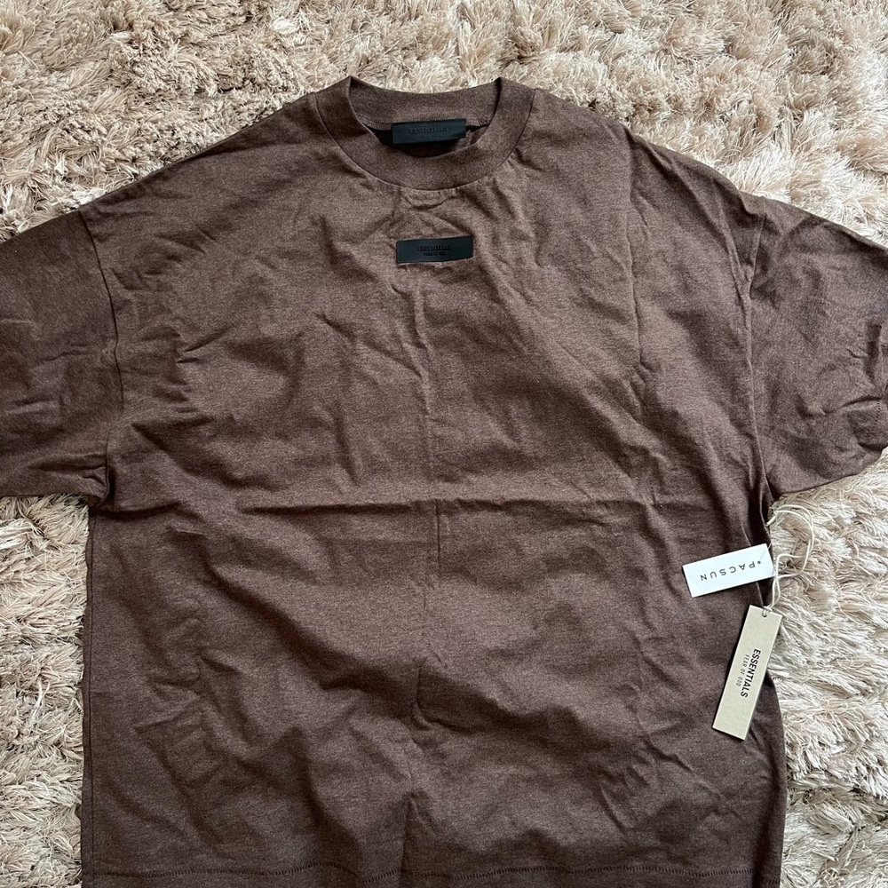 Essentials Men's Brown Short Sleeve Tee